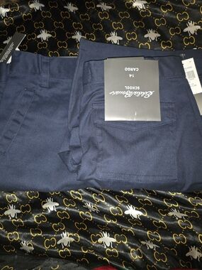 2pc Eddie Bauer Navy School Cargo Shorts